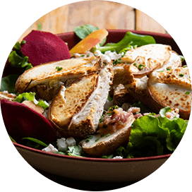Accord grape ale et salade de chèvre