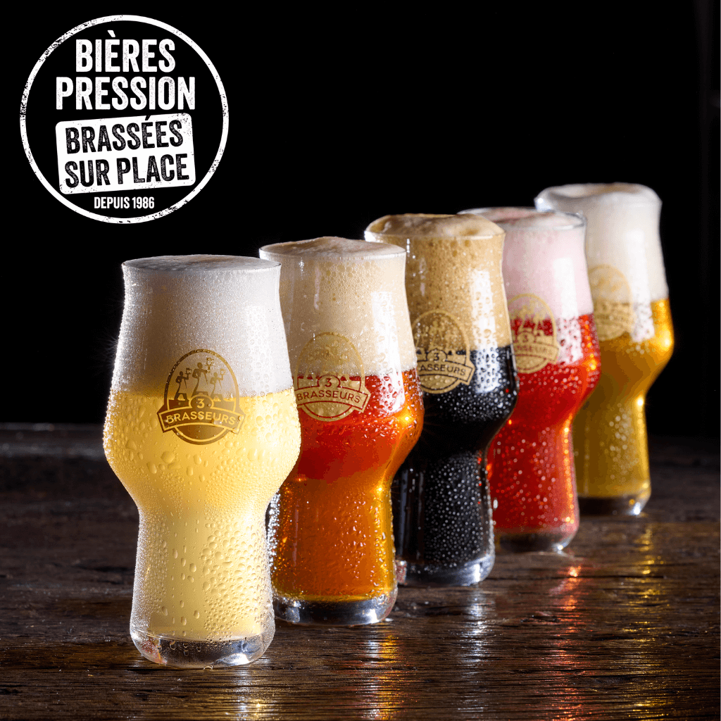 Bières pression brassées sur place